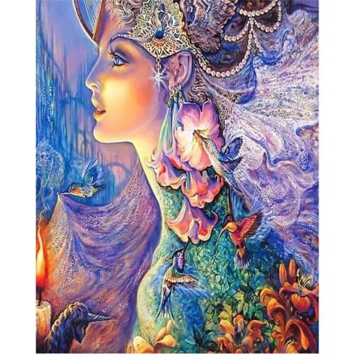 DIY Diamond Painting Beautiful Angel Diamond Embroidery Round Resin Diamond Cross Stitch Home Wall Decor 30X40cm