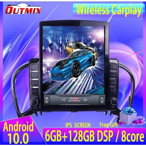 Car For Nissan Juke 2011-2016 Tesla Style Android 10.0 GPS Car Multimedia Player Headunit Audio Radio Navigtion Wireless Carplay