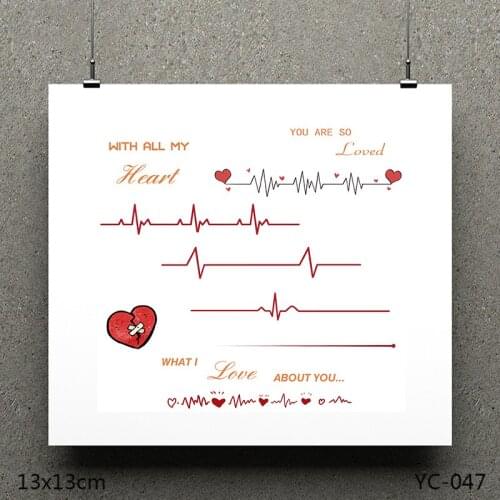 AZSG Heart beat sound Clear Stamps/seal for DIY Scrapbooking/Card Making/Photo Album Decoration Supplies