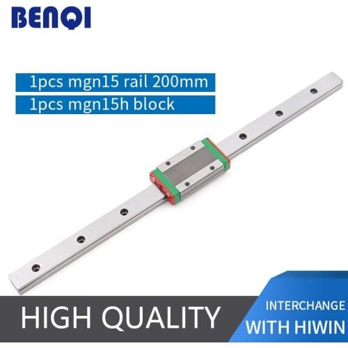 Free shipping 15mm cnc linear guide bearing MGN15H + CNC linear rail MGN15-L200mm rail made in china