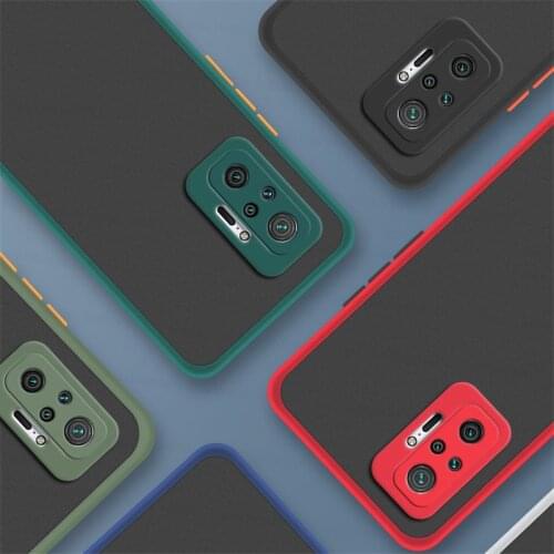 For Redmi Note 10 Pro Case for Redmi Note 10 Pro Cover Silicone Matte Translucent Shockproof Bumper Coque For Redmi Note 10 Pro