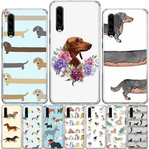Dachshund dog Phone Case For Huawei P40 P30 P20 P10 Mate 10 20 30 Lite Pro P Smart Z Plus 2019 Cover Shell Coque