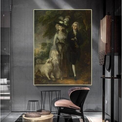 Citon Thomas Gainsborough《Mr and Mrs William Hallett, The Morning Walk》Canvas Oil Painting Picture Wall decor Home Decoration