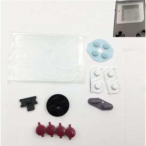 For Game Boy Zero GameBoy DMG-01 Plastic A B Buttons D Pads & Silicon Buttons Clear Lens For Raspberry Pi
