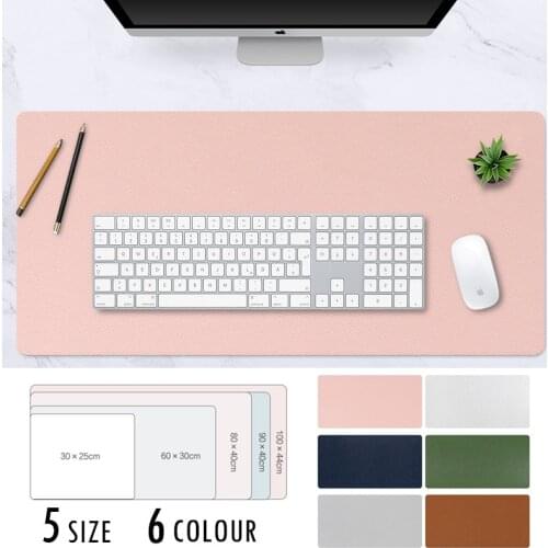 Double-side Portable Large Mouse Pad Waterproof Leather Suede Desk Mat Computer Laptop Mousepad Keyboard Anti-Slip Table Pad
