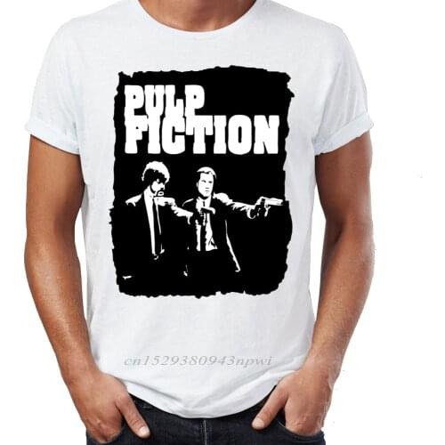 Mens T Shirt Pulp Fiction Jules and Vincent Movie Badass Mens Tshirt Hip Hop Streetwear New Arrival Male Clothes