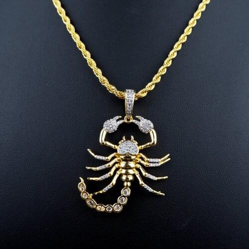 Hip-hop Scorpion pendant mens necklace hip hop fashion micro-accessories