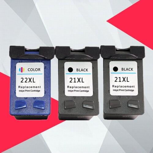3PK Compatible 21 22 XL Ink Cartridge Replacement for HP 21 22 for HP21 for HP22 21XL 22XL Deskjet F2180 F2280 F4180 F380 380