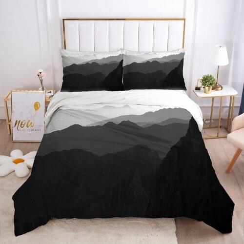 Modern Design Bedding Sets Bed Linens Duvet Cover Set Quilt/Comforter/Blanket Covers Pillowcase 2,3pcs Double Size 3D Landscape