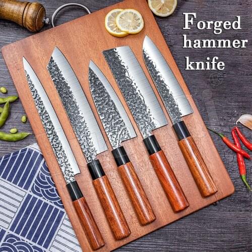 Forge Stainless Steel Japanese Salmon Sushi Knives Fish Filleting Sashimi Sushi Slicing Carving Chef Knife Cleaver Cooking Tools
