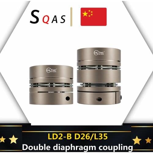 LD2-B Double diaphragm coupling (1pcs)D26 L35 High torque coupling, double diaphragm, internal, 4-12 coupling disc