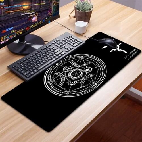 Fullmetal Alchemist Mousepad Gamer Gaming Mouse Pad Computer Accessories Keyboard Laptop Padmouse 80x30 Desk Mat Mouse Pad Gamer