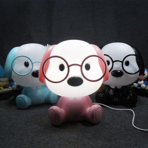 Dog Panda Night Lamp for Kids Cartoon Led USB Night Lights Children Table Lamps Baby Bedroom Bedside Home Decor Christmas Gift