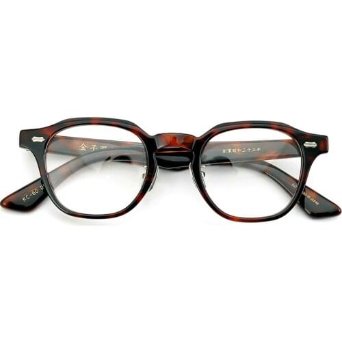 New Vintage Assorted Acetate Myopia Eyeglass Frame KC-60 Hand Craft Women Men Irregular Polygon Design Original Quality Eyewear