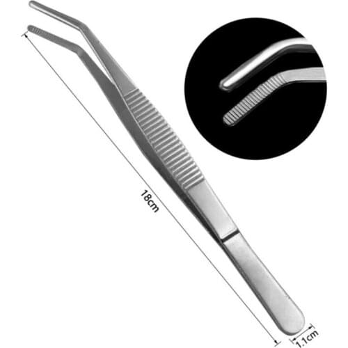 Curved Forceps Stainless Steel Tweezers Home Me dical Dental Precision Plier Drop Shipping