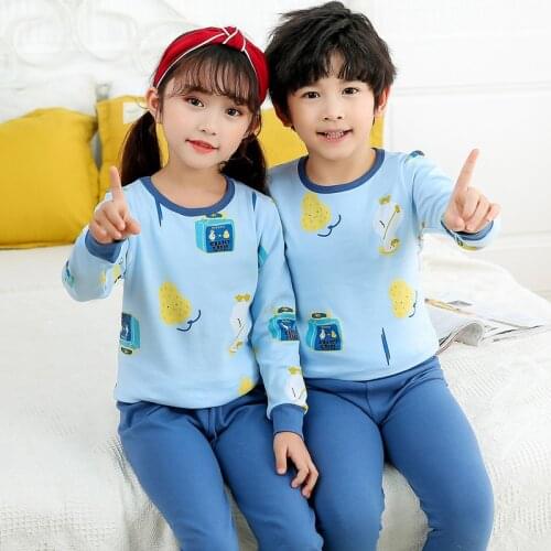 TUONXYE Boys Girls Pajamas Set Children Animals Ducks Pears Cotton Kids Long Sleeves Pijama Baby Sleepwear Clothing Nightwear
