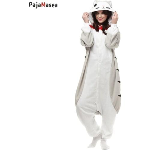 XXL Unisex Onesie Pijamas Cheese Cat Pajamas Cartoon Pyjamas Adult Kigurumi Women Men Animal Cosplay Halloween One-Piece Costume