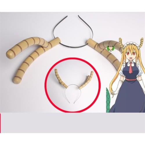 Anime Miss Kobayashis Dragon Maid Tooru Tohru Cosplay Dragon Horns Headband Hair Band Cosplay Props Accessories