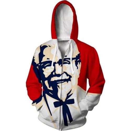 Drop Shipping KFC 3D Printed Sweatshirt For Women Men Hoodies/Zipper Hoodie