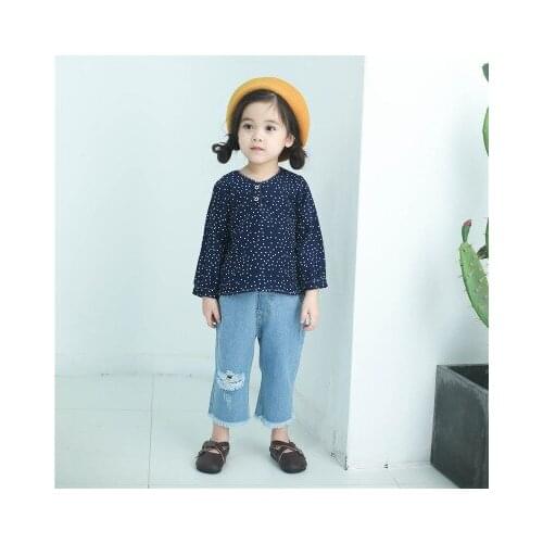 Baby Girl Shirts Velvet Thick Warm Toddler Girls Tops Blouse Polka Dot Printed Long Sleeve Shirt Blouse Sweatshirts Baby Clothes