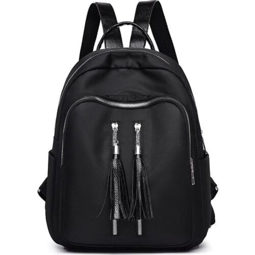 Fashion Tassel Women Backpack 2019 Oxford Waterproof Large Capacity Female Student Bag Travel Backpack