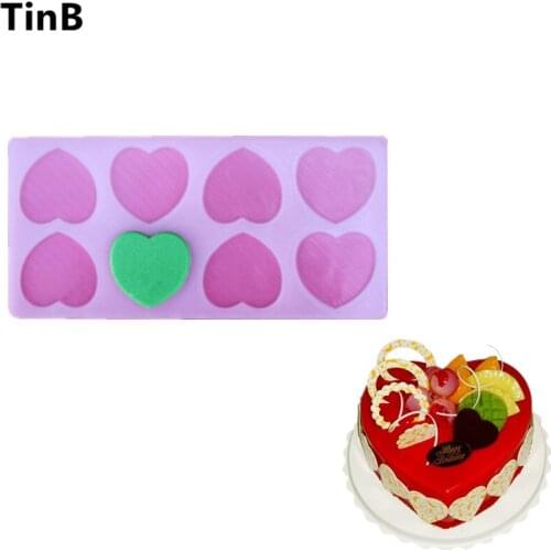 Valentines Day Wedding Birthday Silicone Cake Stencil Heart shape chocolate mold Cake Stencil Baking Tools for Cakes Decorating