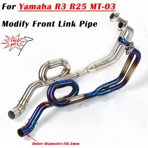 Slip On For Yamaha YZF R3 R25 2014 - 2018 MT-03 MT03 2016 - 2018 Motorcycle Exhaust System Modify Front Middle Link Pipe 51mm