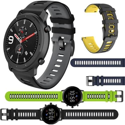 Smart Watch Sport Silicone Watchband 22mm For Xiaomi Huami Amazfit GTR 47/GTR 2/Haylou Solar LS05 Quick Release Bracelet Strap