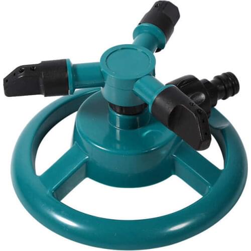 Rotating Water Sprinkler 360 Degree Fully Circle Rotating Watering Sprinkler Irrigation System 3 Nozzle Pipe Hose Garden Tools