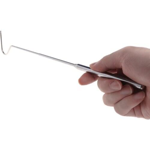 High Quality Snake Hook Stainless Steel Silver Adjustable Long Handle Catching Tool Trap Tong Professional Snake Catching Tool