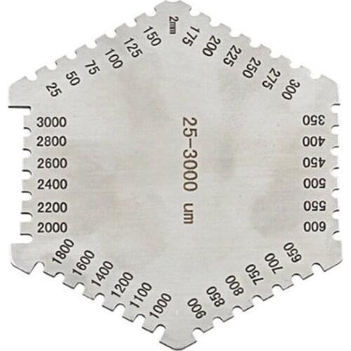 High Precision Stainless Steel Hexagon Wet Film Comb Instrument Stainless Steel Wet Diaphragm Thickness Gauge