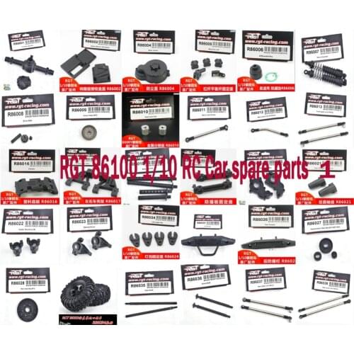 RGT 86100 1/10 RC Car spare parts R86001 ~ R86038 tires gear box shock absorber drive shaft pull rod bumper mount etc. Set1