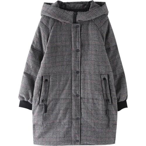 2019 New Fashion Womens Parkers Woolen Jacket Plus Thicks Cotton Coat Long High grade Over Knee Female Parker Cotton Outerwear