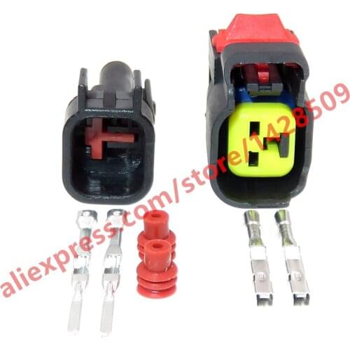20 Sets 2 Pin Female And Male EV6 Wire Connector For Injector Connector Automotive Electrical Connector
