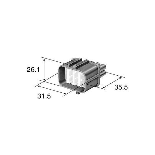 10pcs/lot 2.2mm 8 Pin/Way Auto Waterproof Electric Waterproof Plastic Connector 6181-0075