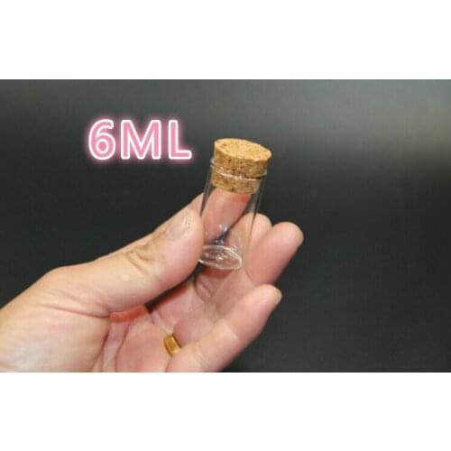 1000PCS 22*40mm 6ml Test Tube Glass Bottles Small Bottles with corks Mini Glass Vials Glass Wishing Bottle Jars for packing Gift
