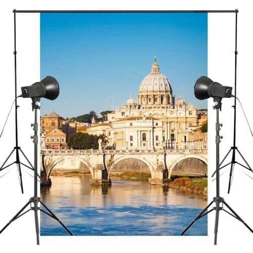 150x220cm St Peters Cathedral River Photography Background Roman Architecture Backdrop Lanscape Studio Background