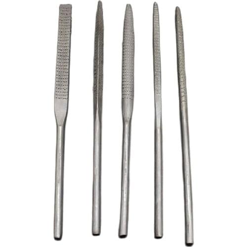 180mm Wax Carving File 5" Wax Needle File Flat Triangle Jewelry File Set 5 Piece