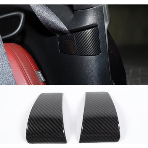 For Dodge Challenger 2010 Up Car Safe Belt Decoration Cover Trim ABS Auto Styling Moldings 2pcs