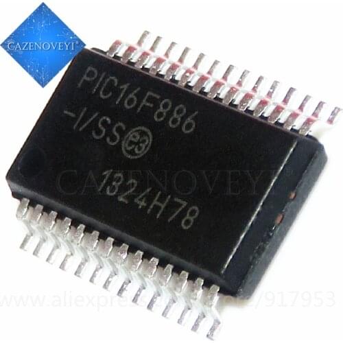 2pcs/lot PIC16F886-I/SS PIC16F886 16F886 SSOP-28 new original In Stock