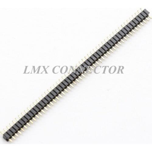 20PCS 1.27mm Male Pin Header Connector 1x50P L5.5mm Single Row Straight Needle Copper Gold Plated