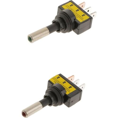 2X Red Green LED Toggle Switch Rocker DC12V 20A ON OFF 3Pin SPST Car Boat