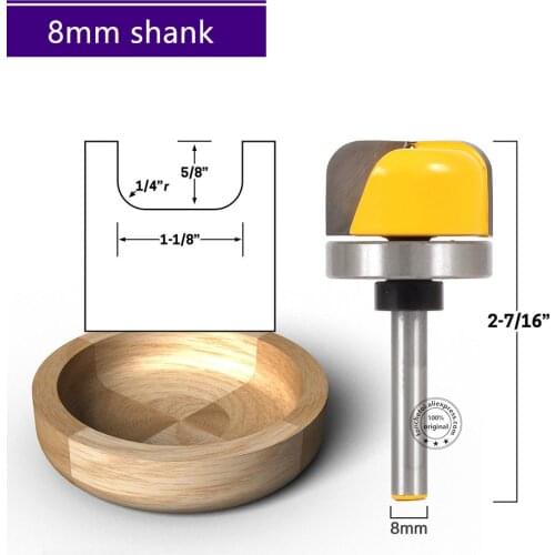 8mm shank-1PCS,free shipping deep round bottom engraving router bit,trimming knife,CNC machine woodworking end mill,Trimmer bit