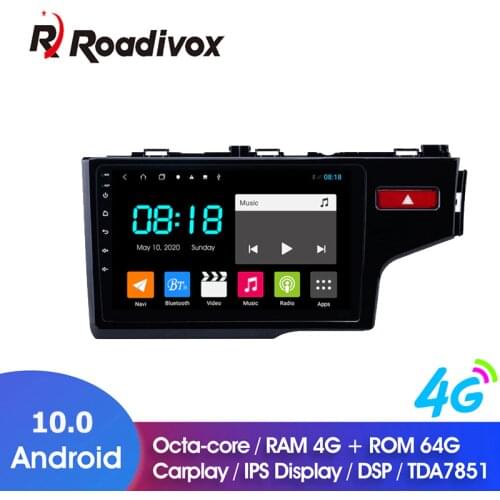 9" Android 10.0 RAM 4G ROM 64G for Honda Fit RHD 2014 2017 Car Dvd Gps Navigation Radio Multimedia Player Stereo Head Unit
