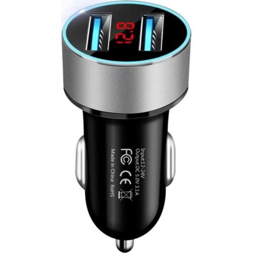 Car Mobile Phone Charger DC 12V-24V 5V-3.1A Quick Charge Adapter For Xiaomi IPhone Huawei Samsung Auto Product Car Accessories