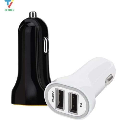 100pcs/lot Dual USB Car Charger Bullet 5V 2.1A 2 USB Port Car Phone Charger For IPhone 11 Pro Max SE 6 7 8 Xiaomi Samsung