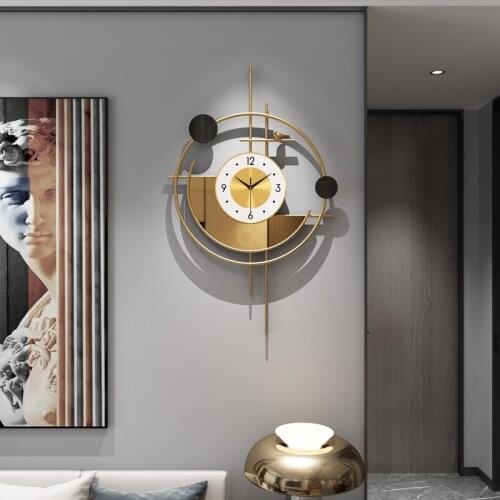 Simple Modern Wall Clock Creative Hands Art Luxury Large Chinese Wall Clock Mute Living Room Reloj De Pared Home Decor DG50WC