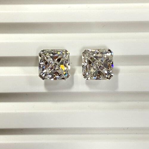 Mosangnai Pass Diamond Test D VVS1 8x8mm 2.5 Karat Radiant Iced Crushed Cut Supper White Diamond Moissanite