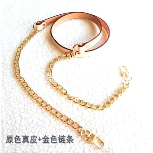 120CM PU Metal Chain for Shoulder Bags Handbag Buckle Handle DIY Belt for Bag Strap Accessories Hardware Iron Bag Chain