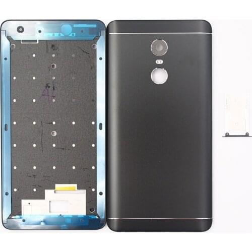 BaanSam New Front Frame Battery Door Back Cover SIM Card Tray Housing Case For Xiaomi Redmi NOTE 4X 5.5 Inch / 16GB 32GB Version